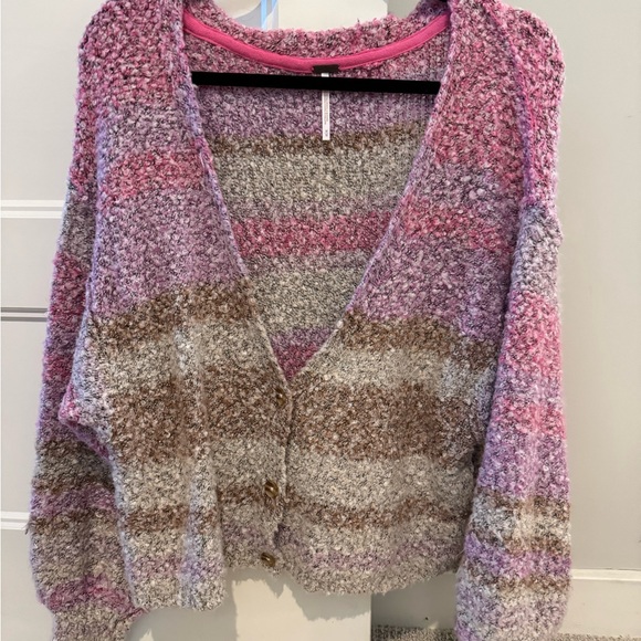 Free People Cozy Multicolor Knit Cardigan - Picture 1 of 2